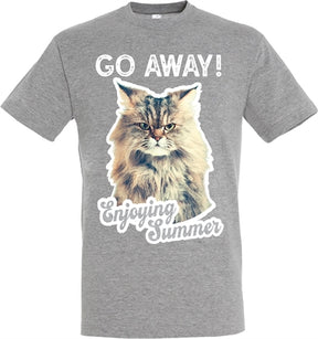 T-shirt Go Away Kot Szary