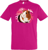 T-shirt świnka morska w kolorze fuksji