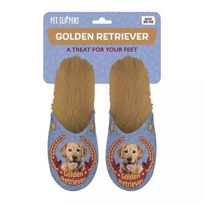 Kapcie golden retriever w kolorze liliowo-beżowym