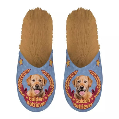 Kapcie golden retriever w kolorze liliowo-beżowym
