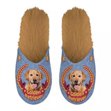 Kapcie golden retriever w kolorze liliowo-beżowym