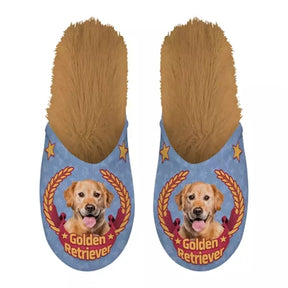 Kapcie golden retriever w kolorze liliowo-beżowym