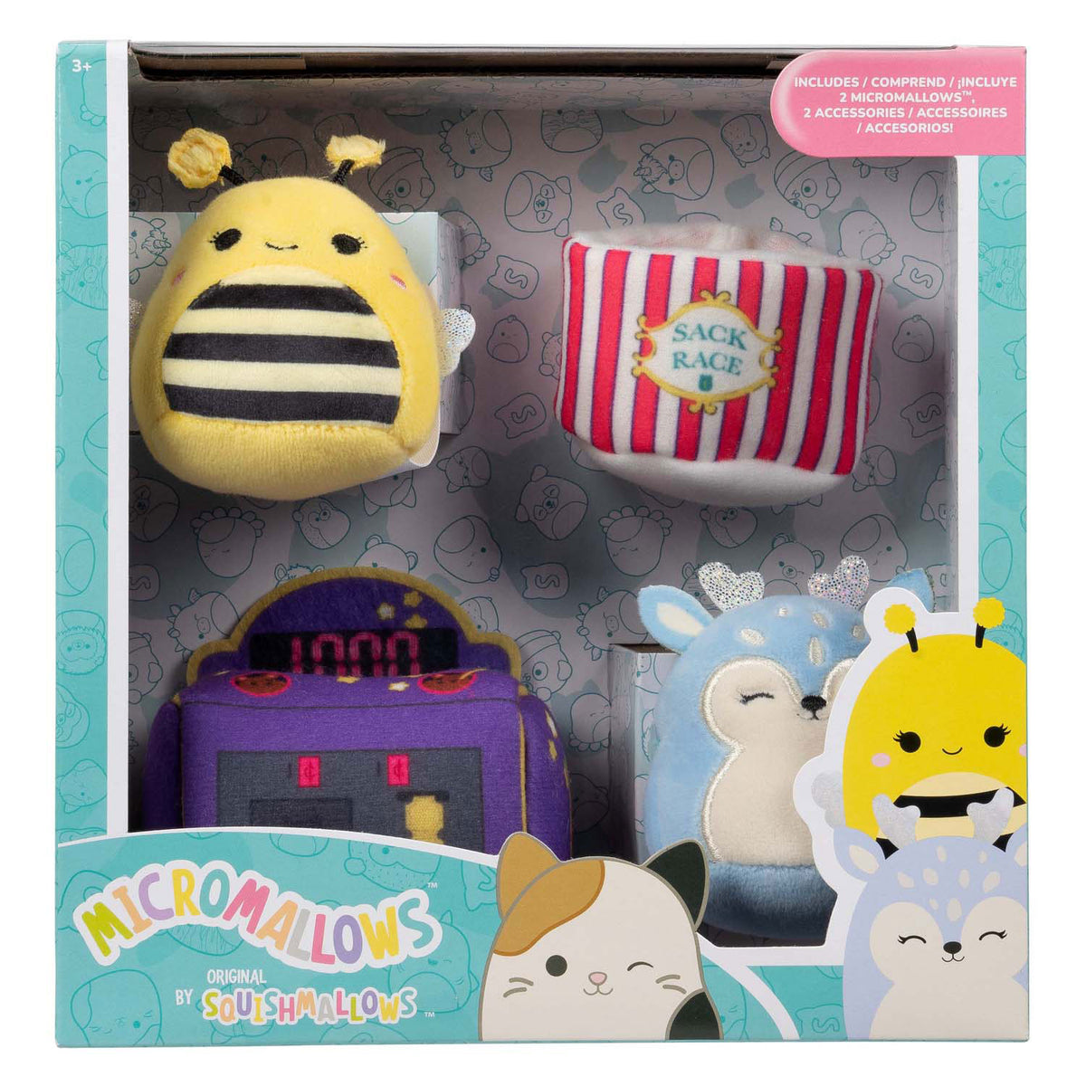 Squishmallows pluszowe mikromallows - gra włączona, 4 szt.