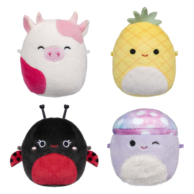 Squishmallows pluszowe mikromallows - maui, trudy, caedyn, minya, 4 szt.
