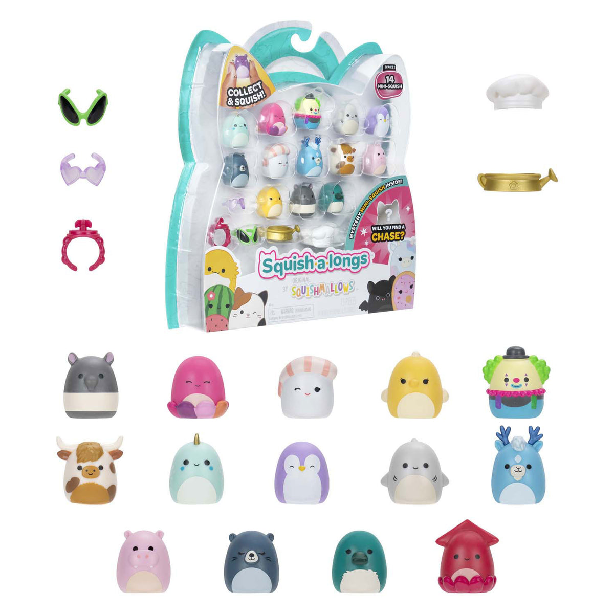 Squishmallows - figurki do gry w zgniatanie, 14 szt.