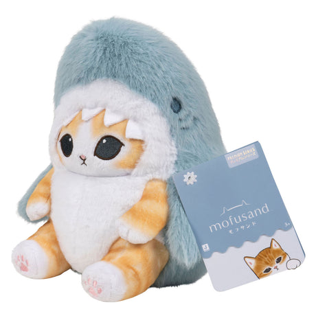 Jazwares mofusand - premium pluche knuffel haai 20cm.