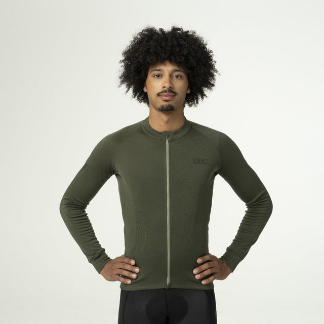 Merino fietsshirt lange mouwen six6 heren