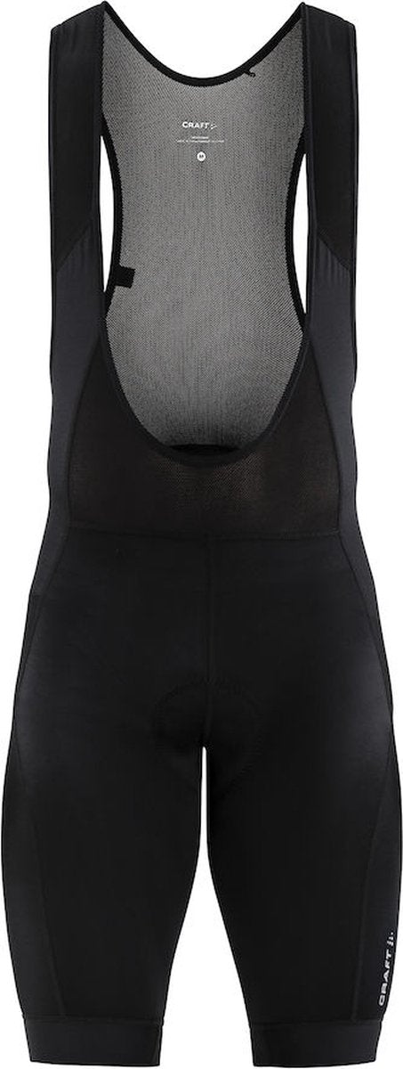 Krótkie spodenki na szelkach Craft Core Essence m, męskie spodenki rowerowe - czarno - srebrne