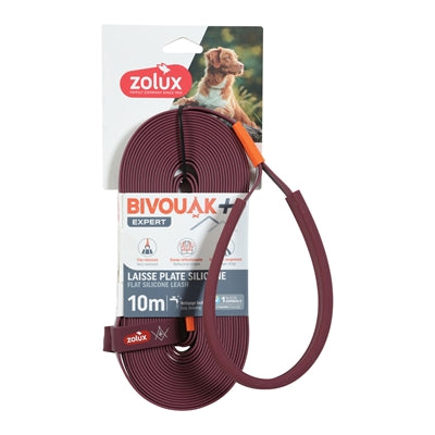 Linka holownicza Zolux BVK, płaska, silikonowa, czerwona