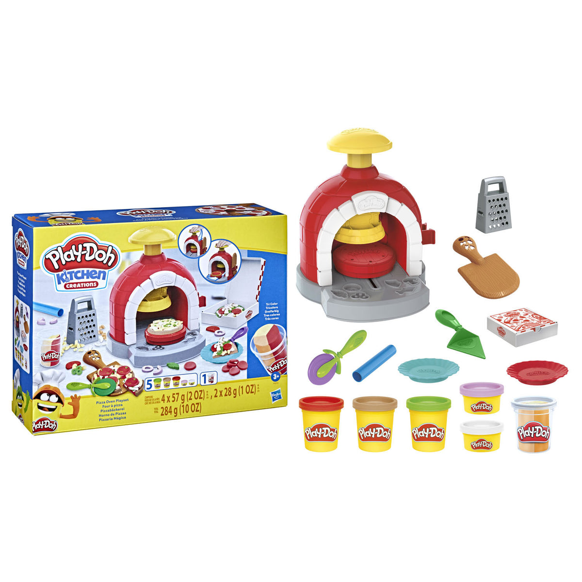 Zestaw do zabawy w piec do pizzy Play-doh - modelina - w tym 6 garnków - rękodzieło dla dzieci