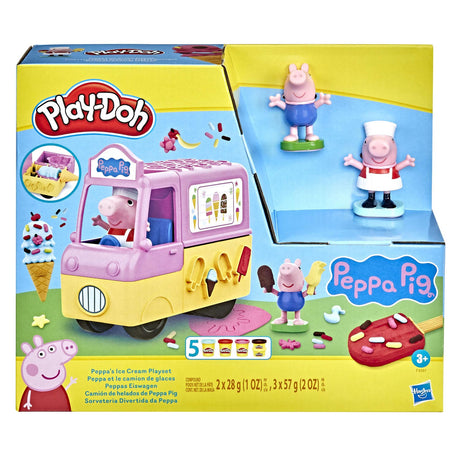 Zestaw do zabawy w lody Play-doh Peppas - modelina - zawiera 5 słoiczków