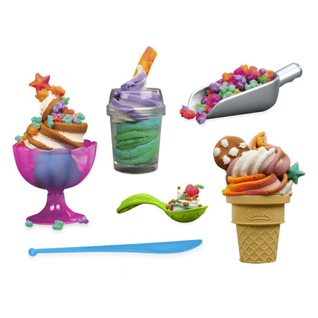 Zestaw do zabawy z lodami tęczowymi Play-doh - 5 glinianych garnków