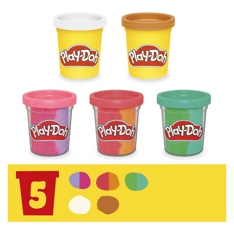 Zestaw do zabawy z lodami tęczowymi Play-doh - 5 glinianych garnków