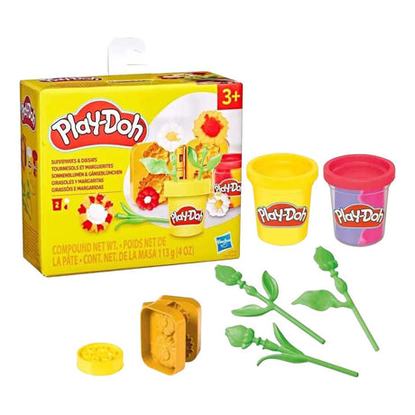Zestaw gliniany Play-doh słoneczniki i stokrotki - kreatywne zabawki.