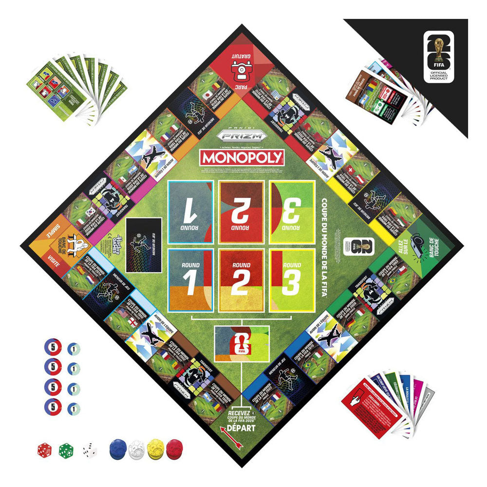 Monopoly Panini Prizm FIFA World Cup - gra planszowa - francuska