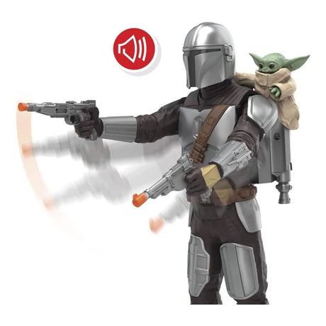 Figurka Mandalorianina i Grogu Bounty Blaster z Gwiezdnych Wojen
