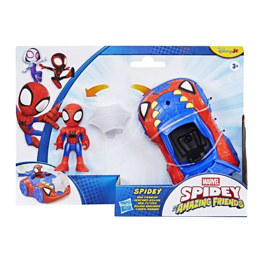 Marvel Spiderman z zabawkowym samochodzikiem pająkiem