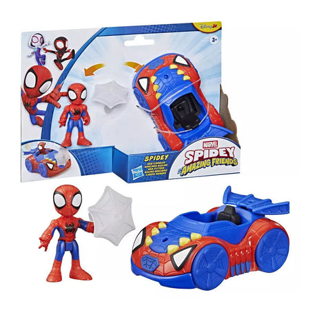 Marvel Spiderman z zabawkowym samochodzikiem pająkiem