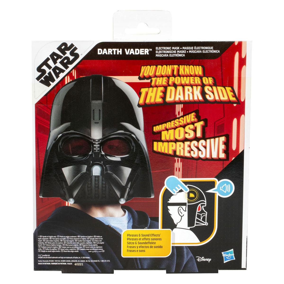 Elektroniczna maska ​​​​Hasbro Star Wars Darth Vader.