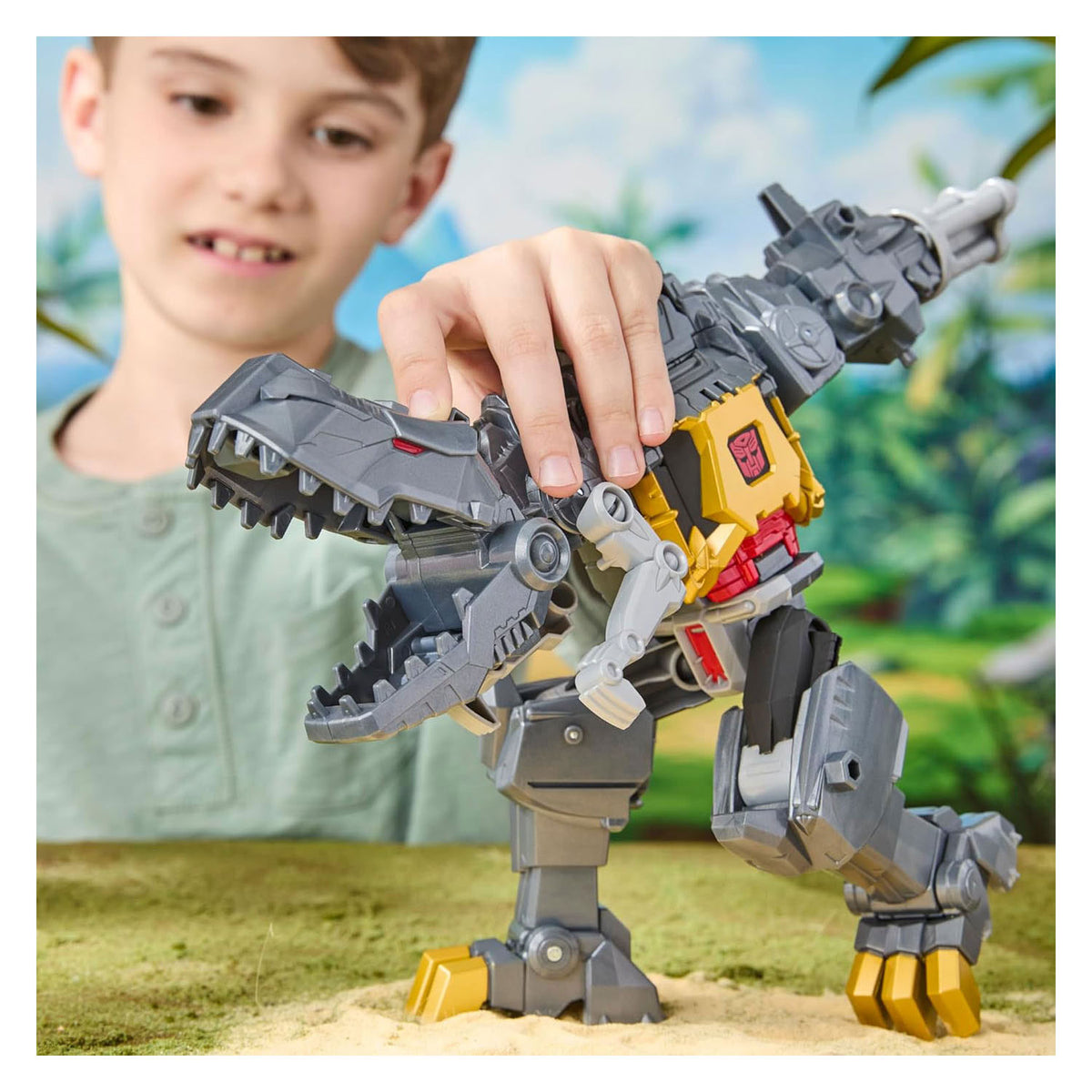 Transformers transformers cyberworld chomp Battle Grimlock grający figurką