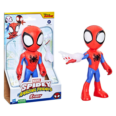 Spidey i jego niesamowici przyjaciele zachwycają się ogromną figurką pająka
