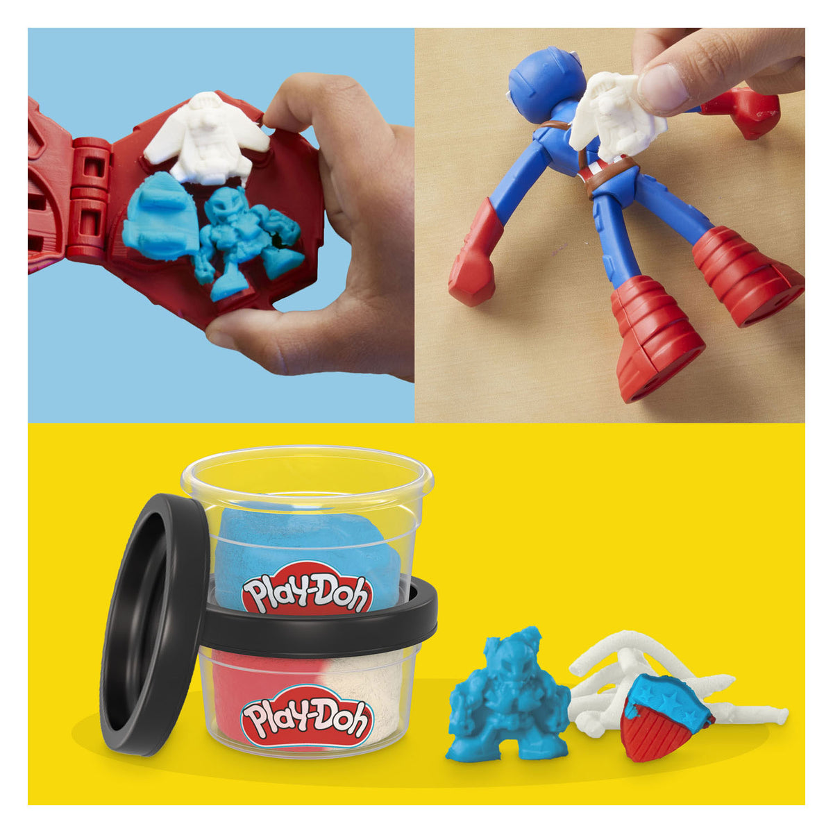 Play-doh Marvel Kapitan Ameryka – tarcza do modelowania – glina