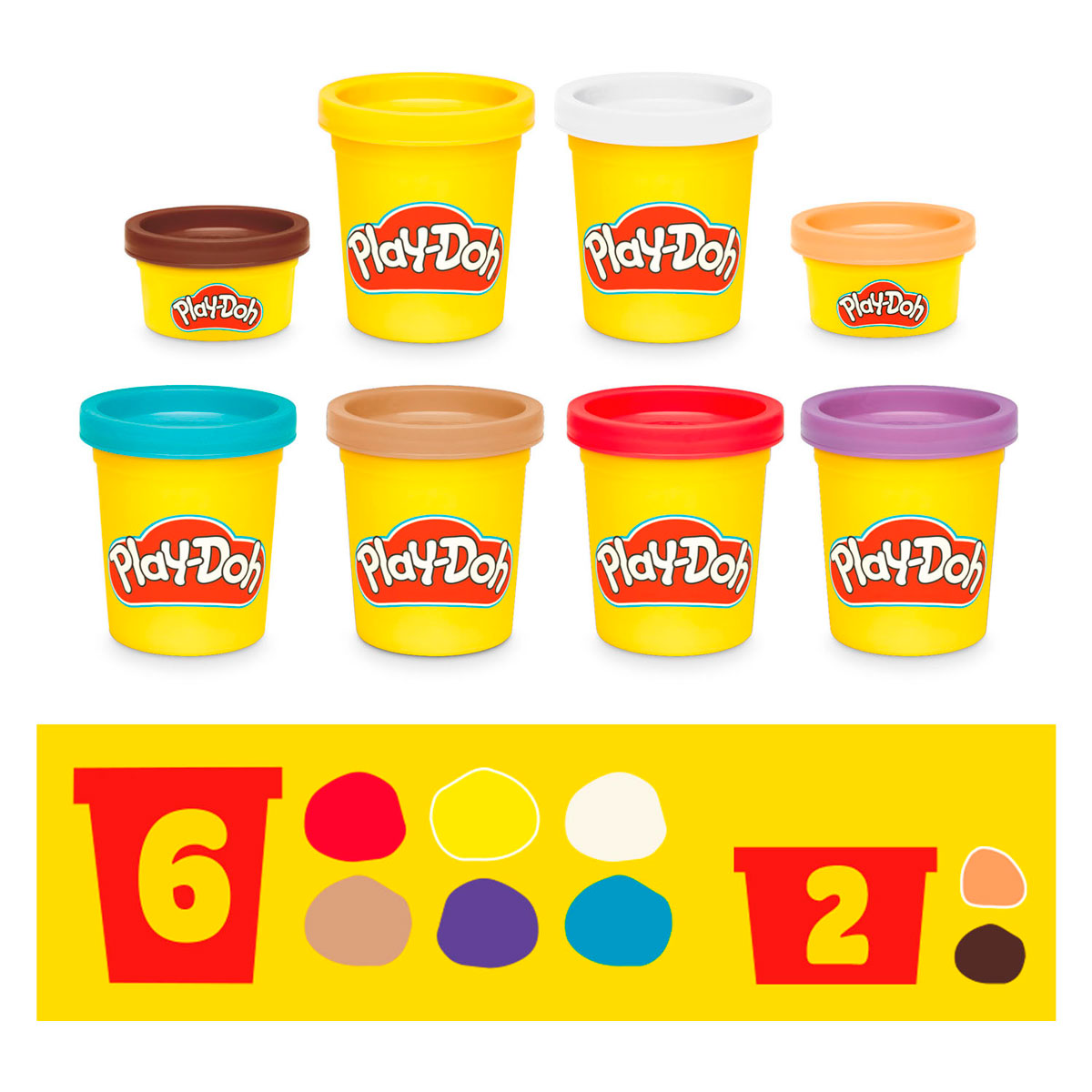 Play-doh bluey gaat kamperen speel set - 6 kleipotjes