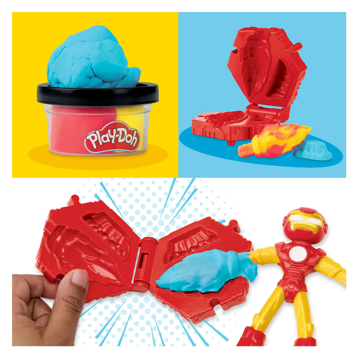 Play-doh Marvel Iron Man - 2 gliniane garnki