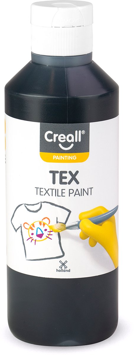 Farba tekstylna Creall czarna, 250ml