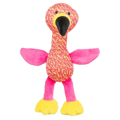 Tkanina Trixie Flamingo w kolorze różowo-żółtym