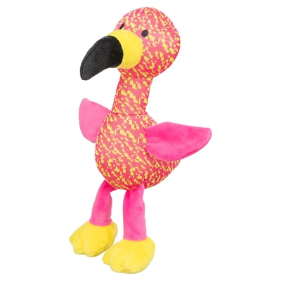 Tkanina Trixie Flamingo w kolorze różowo-żółtym