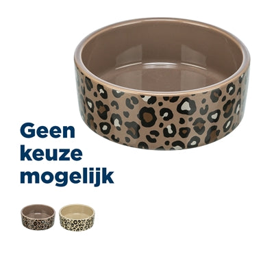 Trixie miska na karmę miska do picia leo ceramiczna lamparta, różne kolory