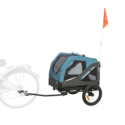 Przyczepka rowerowa Trixie do 35 kg niebieskoszara