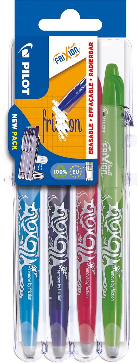 Pilotowa kulka żelowa frixion 2 go | blister zawierający 4 sztuki w różnych kolorach