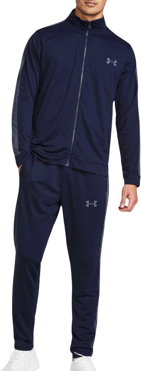 Męski dres Under Armour UA Rival Knit Track Suit-blu – granatowy – szary
