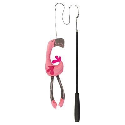 Trixie wędka teleskopowa dla dużych kotów w kolorze flamingowego różu