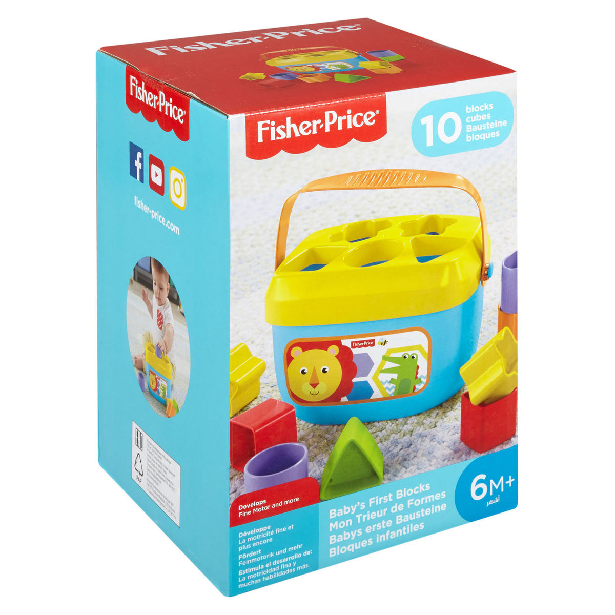 Pierwsze klocki dla dziecka Fisher Price - pudełko na klocki