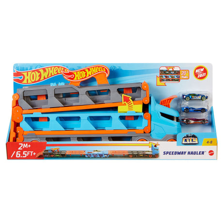 Zestaw do zabawy z naczepą żużlową Hot Wheels - zabawkowy pojazd