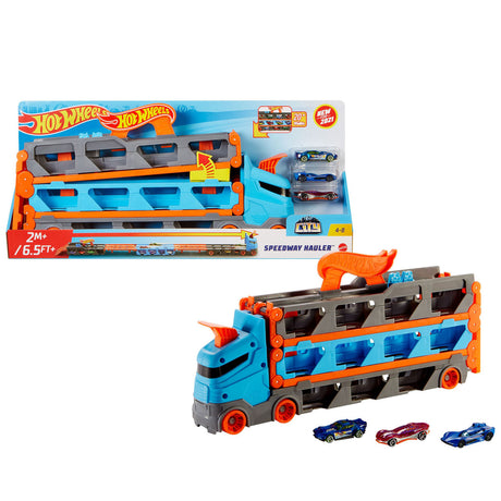 Zestaw do zabawy z naczepą żużlową Hot Wheels - zabawkowy pojazd