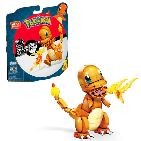 Zestaw konstrukcyjny Mega Construct Pokemon - Charmander - 180szt.