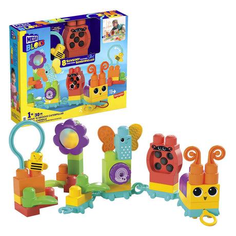 Zestaw konstrukcyjny Mega Bloks Move'n Groove Caterpillar - 30 sztuk.