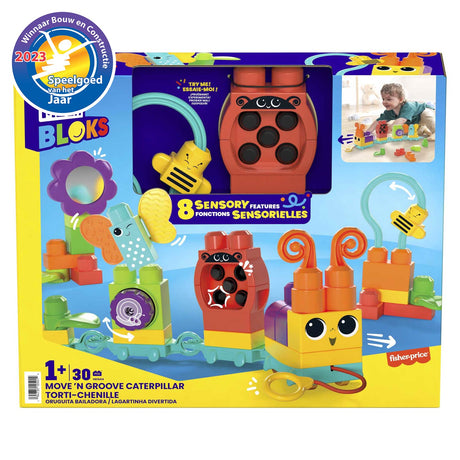 Zestaw konstrukcyjny Mega Bloks Move'n Groove Caterpillar - 30 sztuk.