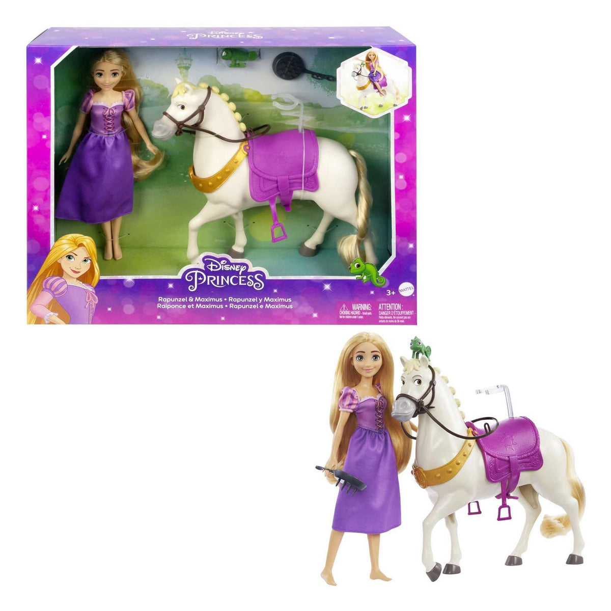 Lalka Mattel Disney Princess - Roszpunka i Maximus