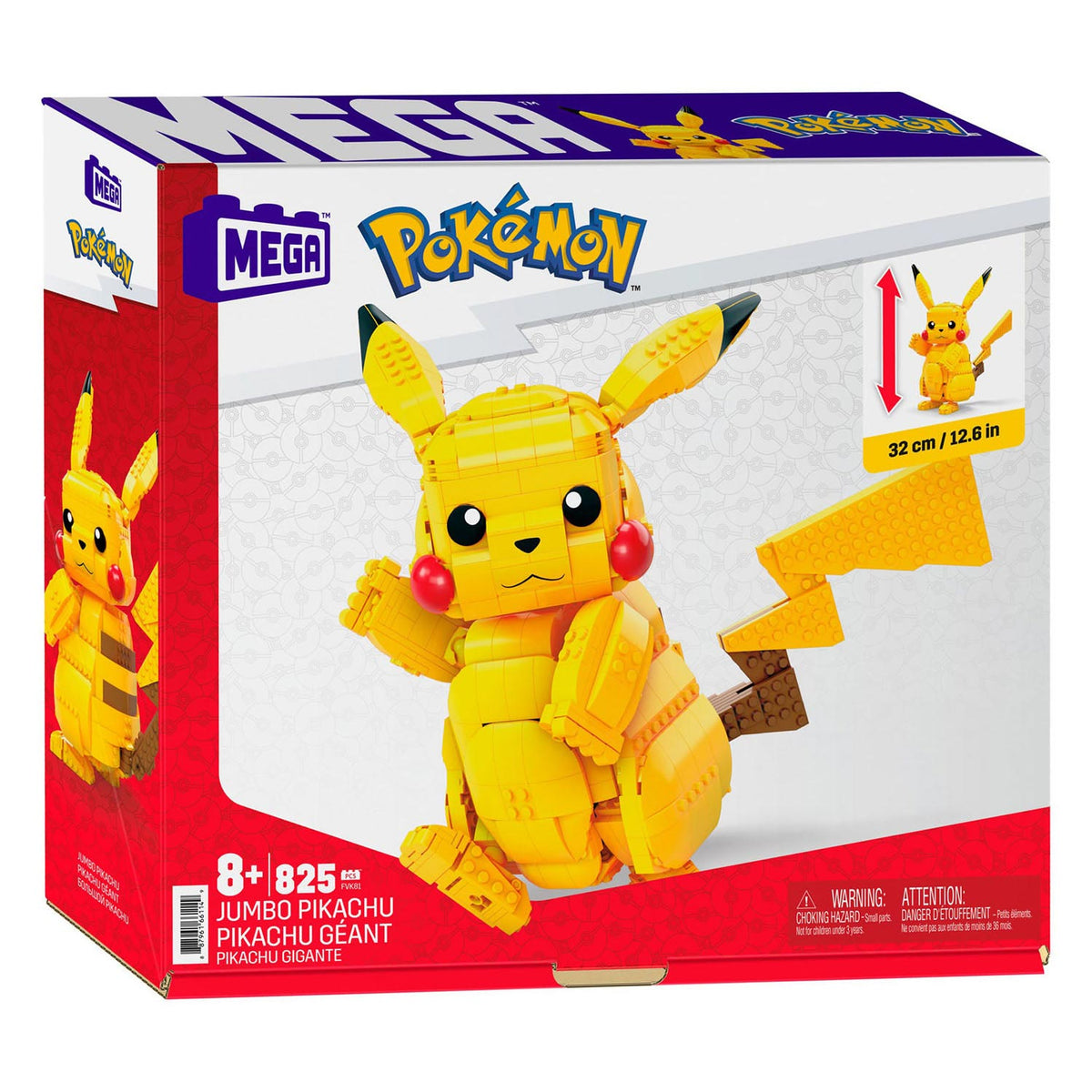 Mattel mega construx zestaw konstrukcyjny pokemon - pikachu, 30cm