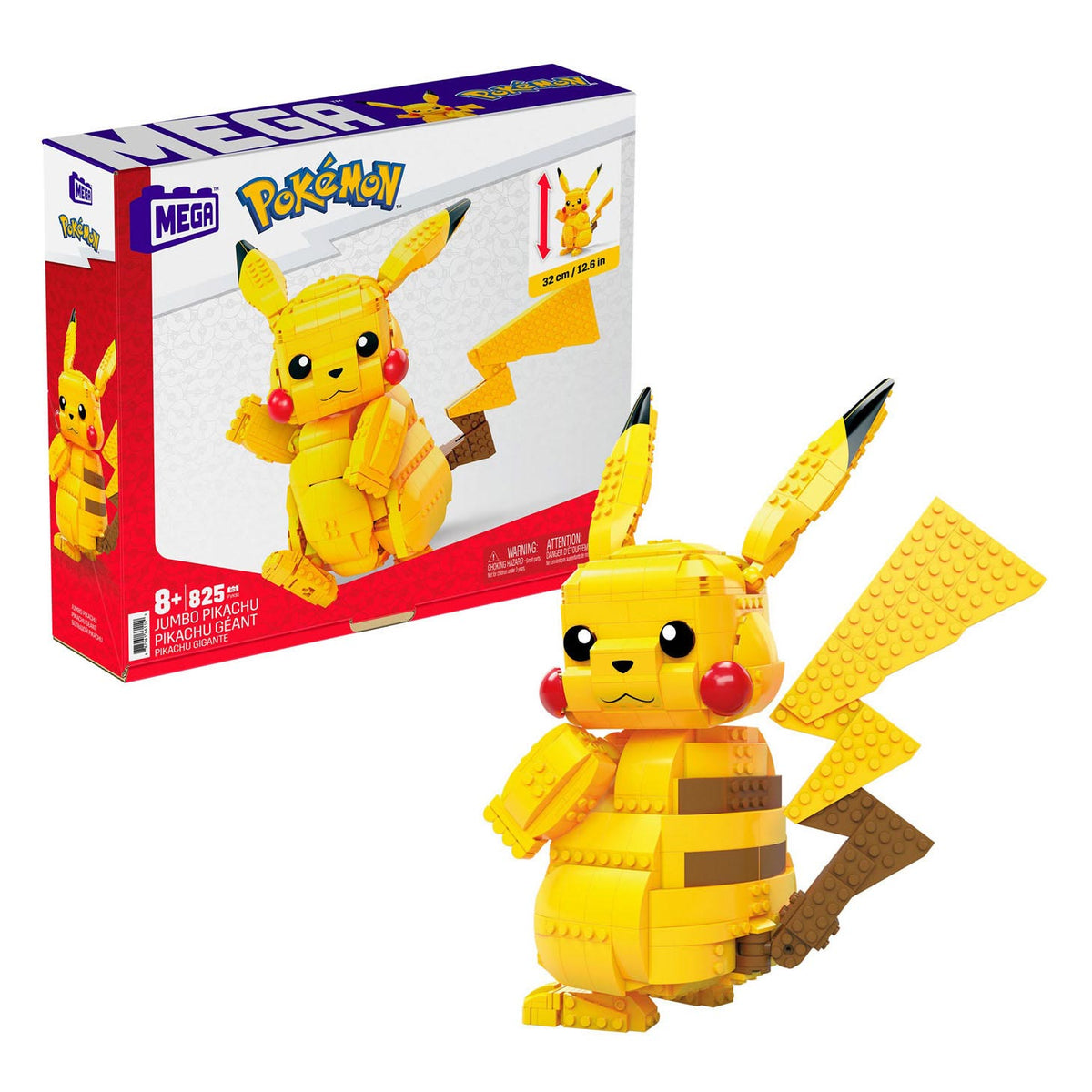 Mattel mega construx zestaw konstrukcyjny pokemon - pikachu, 30cm