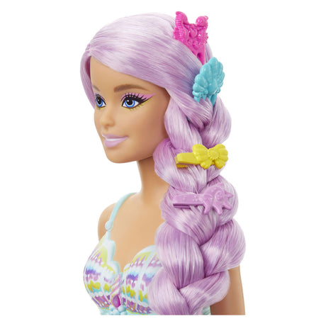Barbie syrena, różowe, długie włosy
