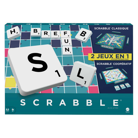 Gry Mattel scrabble razem - gra planszowa - 2 jeux i 1 - francuski