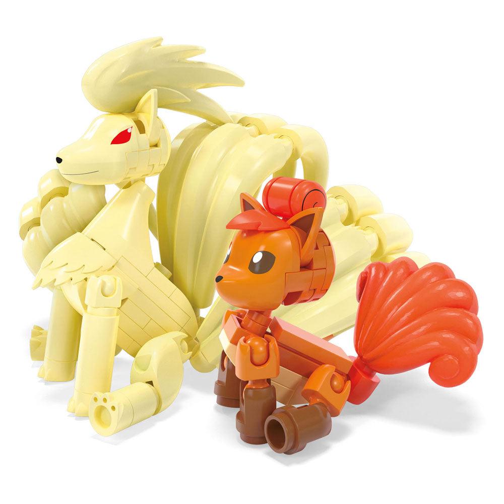 Zestaw do budowania pokemonów Mattel Mega Construx - ewolucja vulpix - 145 elementów.
