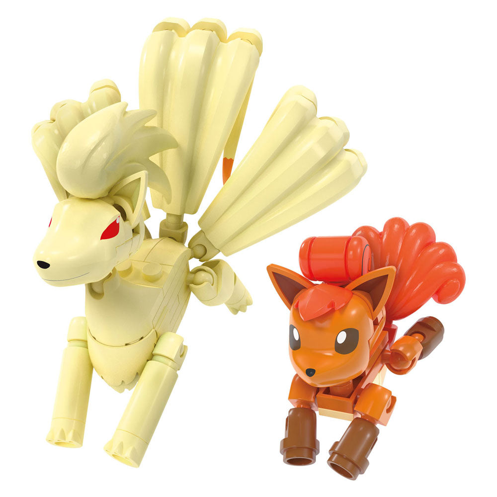 Zestaw do budowania pokemonów Mattel Mega Construx - ewolucja vulpix - 145 elementów.