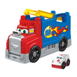 Ciężarówka budowlano-wyścigowa Mattel mega block - 16 szt.